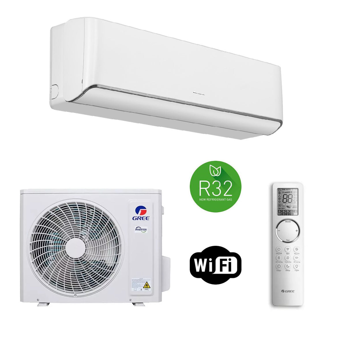 Кондиціонер GREE Airy inverter GWH24AVEXF-K6DNA1A (-25*) WiFi R-32
