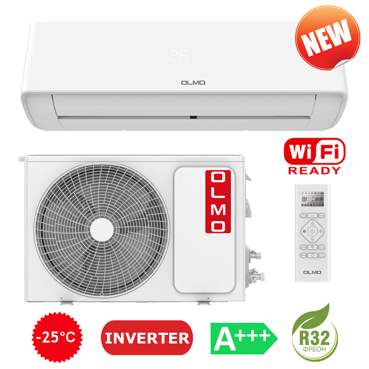 Кондиціонер  OLMO PREMION HEAT PUMP (-25*C) INVERTER OSH-09FWH