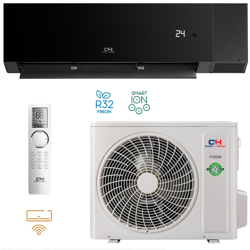 Кондиціонер Cooper&Hunter серія Nature (BLACK) Inverter CH-S24FTXAN-BL